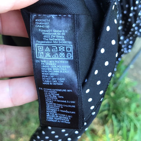 Forever 21 Polka Dot Form Fitted Ruched Dress S Bodycon Body Hugging - Picture 8 of 8